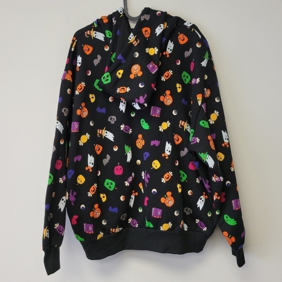 Disney Parks Halloween Mickey Jack-o'-Lantern Zip Hoodie Jacket L - Picture 3 of 10